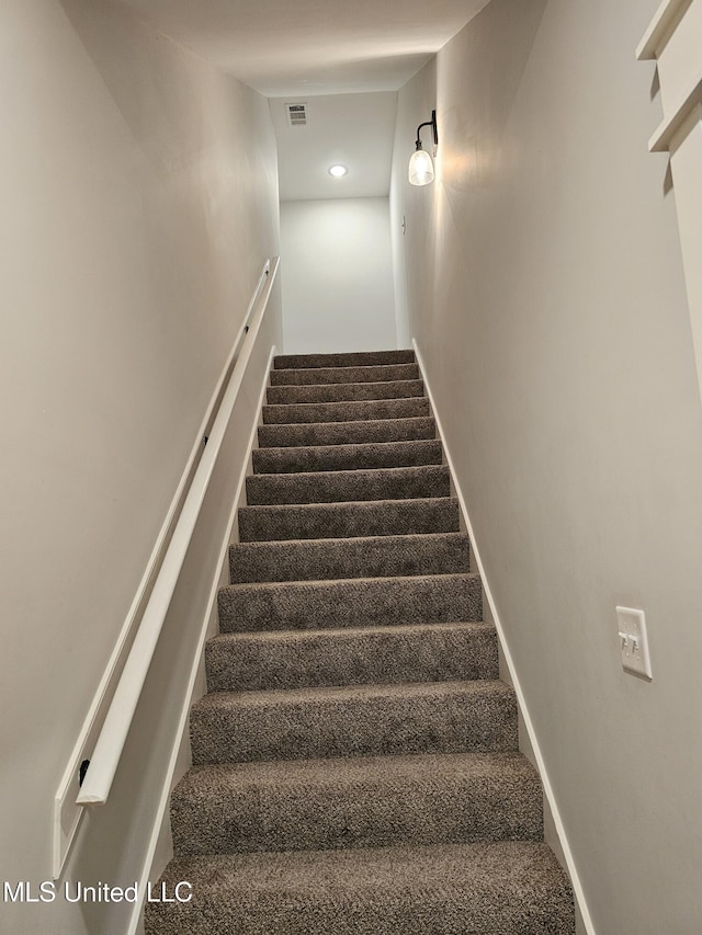 3545 Bailey Ln, Southaven, MS 38672 - stairs with baseboards and recessed lighting