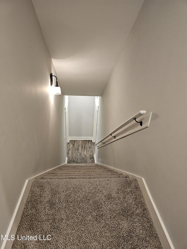 3545 Bailey Ln, Southaven, MS 38672 - stairway with baseboards and carpet