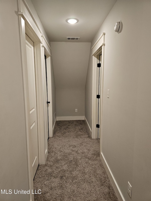 3545 Bailey Ln, Southaven, MS 38672 - hall with carpet, baseboards, and vaulted ceiling