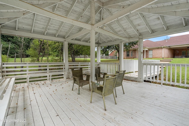 view of wooden deck