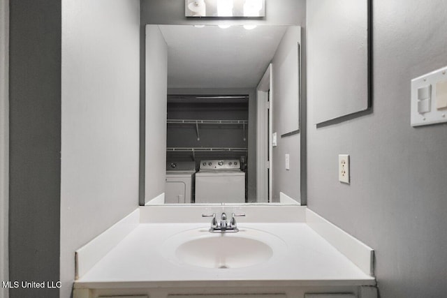 5155 Wayneland Dr Unit F6, Jackson, MS 39211 - bathroom with independent washer and dryer and vanity