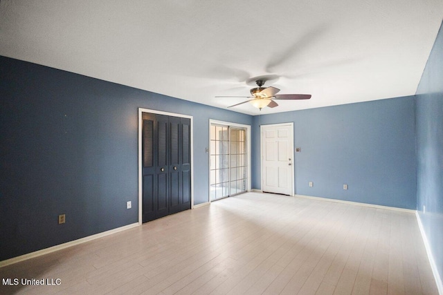 5155 Wayneland Dr Unit F6, Jackson, MS 39211 - unfurnished bedroom with wood finished floors, baseboards, and a ceiling fan