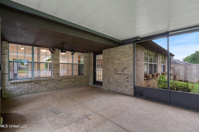 view of patio / terrace with fence