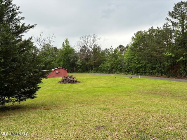 501 Liberty Church Rd, Nettleton, MS 38858 - view of green lawn with an outbuilding
