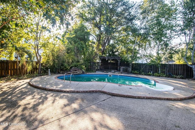 view of pool featuring a patio area