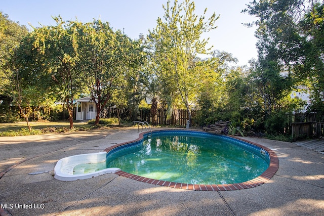 view of pool with a patio area