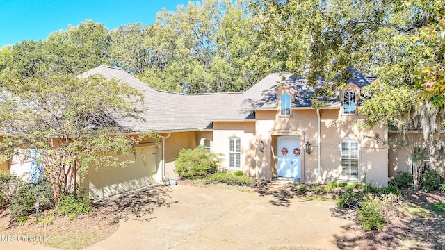 view of front facade featuring a garage