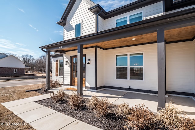 view of front of home featuring covered porch