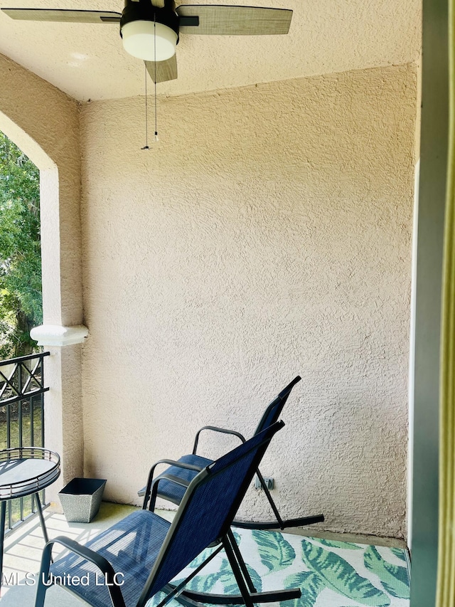 2252 Beach Dr Unit 305, Gulfport, MS 39507 - balcony featuring ceiling fan