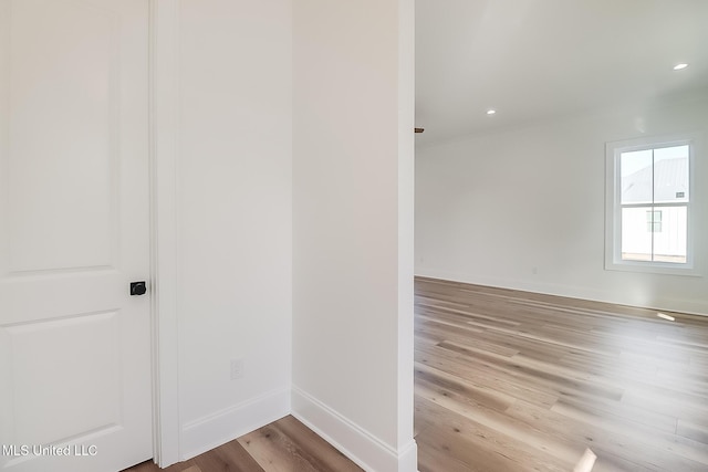 interior space with light hardwood / wood-style flooring