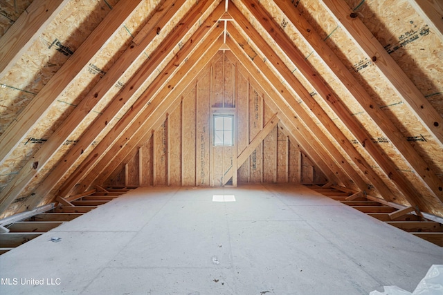 view of attic