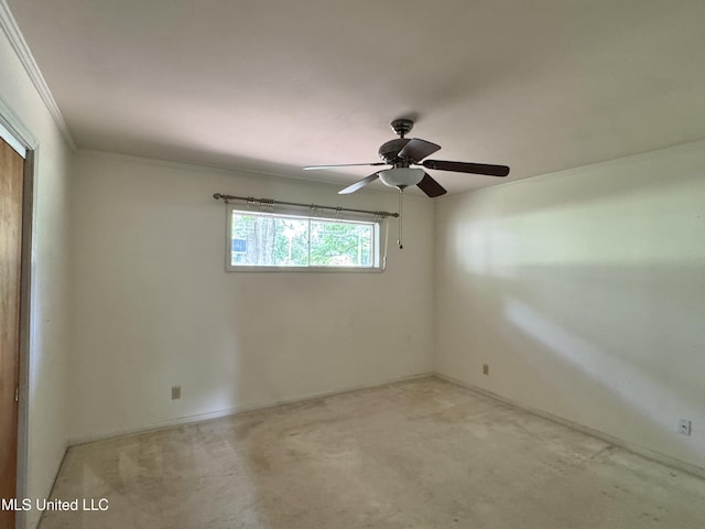 305 N Heard St, Senatobia, MS 38668 - empty room featuring ceiling fan and crown molding