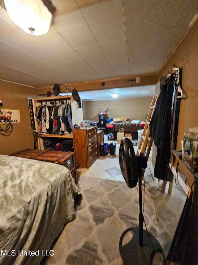 view of tiled bedroom