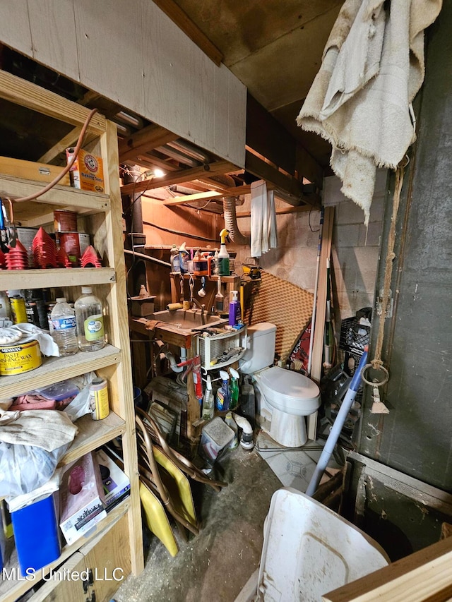 view of storage room