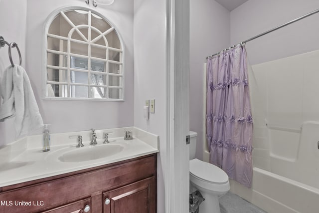 21 Oak Alley Ln, Long Beach, MS 39560 - full bathroom with vanity, toilet, and shower / bath combo with shower curtain