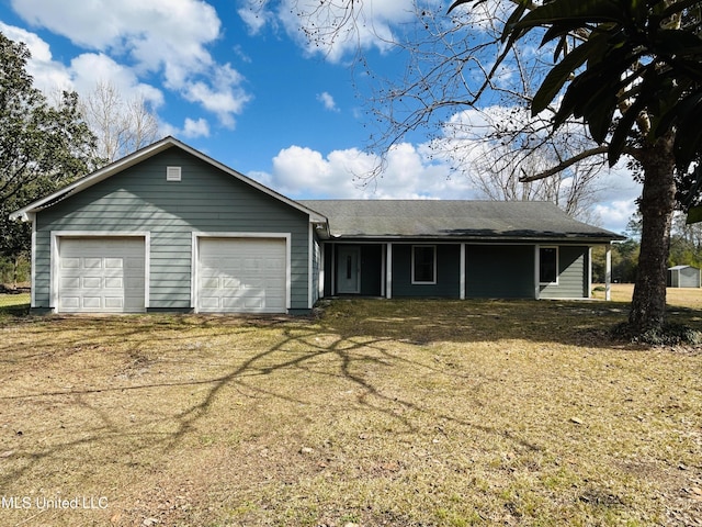 5909 Waltman Rd, Vancleave, MS 39565 - single story home featuring a garage and a front lawn