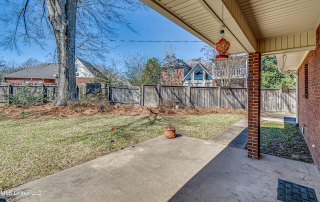 view of patio / terrace featuring a fenced backyard