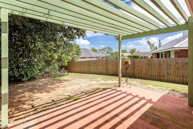 view of patio / terrace with a pergola