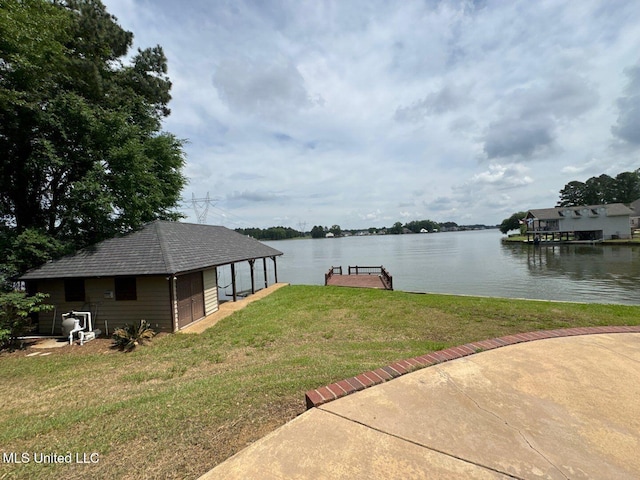 162 Lake Ridge Dr, Madison, MS 39110 - dock area with a yard and a water view