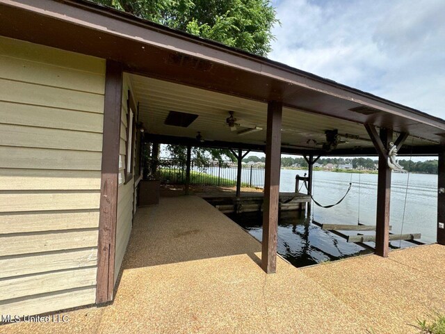 162 Lake Ridge Dr, Madison, MS 39110 - dock area featuring a water view and fence