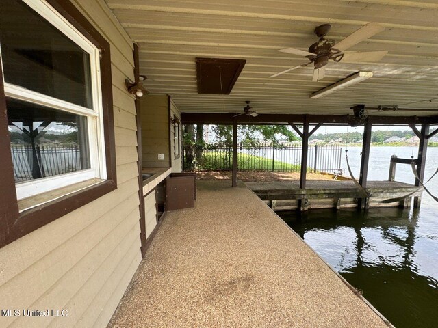 162 Lake Ridge Dr, Madison, MS 39110 - dock with a water view and fence