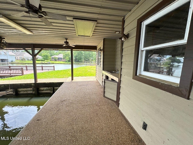 162 Lake Ridge Dr, Madison, MS 39110 - dock area featuring a water view and fence