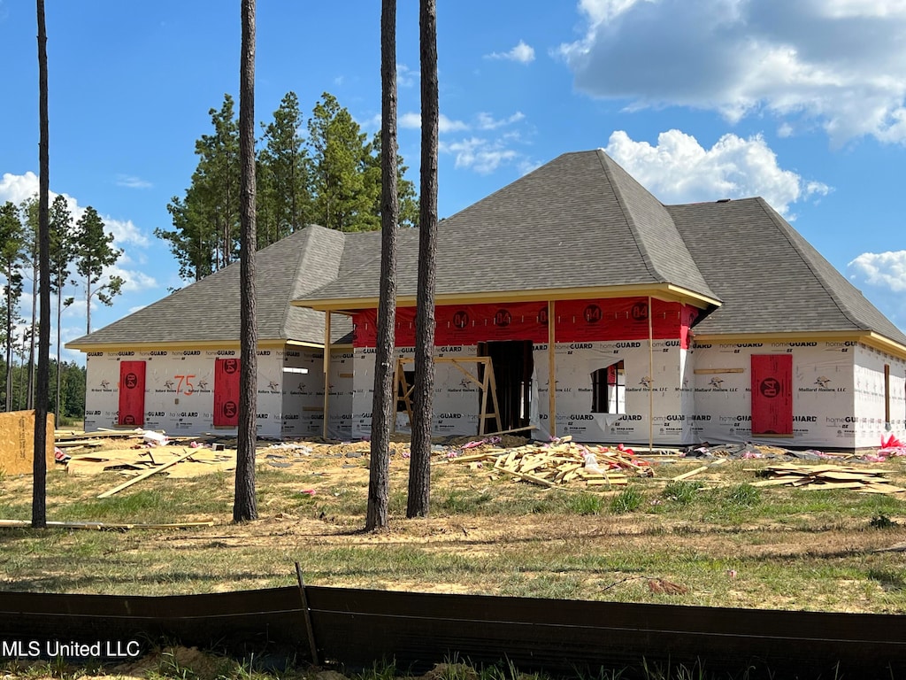 view of unfinished property