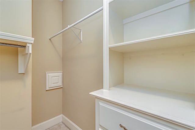 view of walk in closet