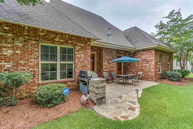 view of patio with grilling area