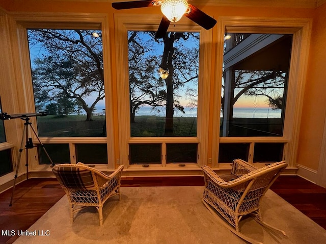 sunroom with plenty of natural light