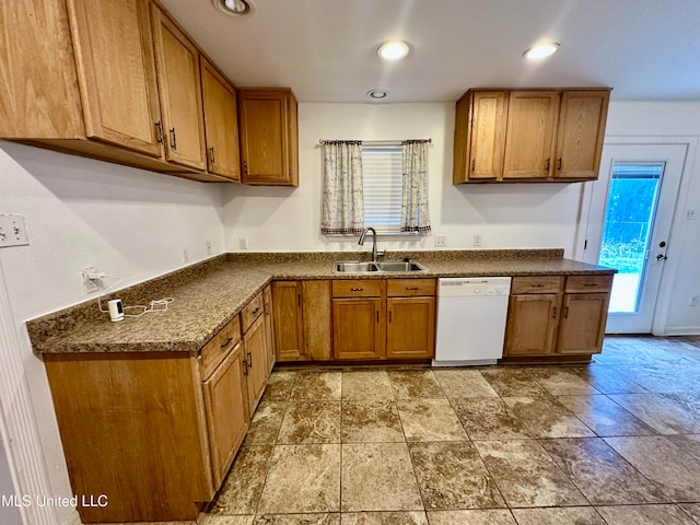 kitchen with sink and dishwasher