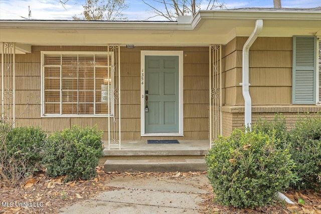 view of doorway to property