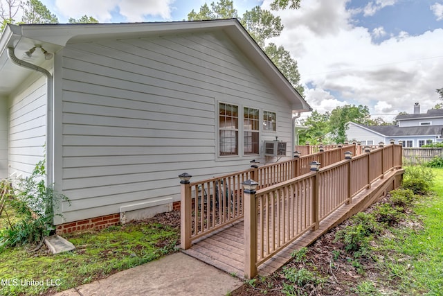 315 Church St, Madison, MS 39110 - rear view of house with a wooden deck and cooling unit