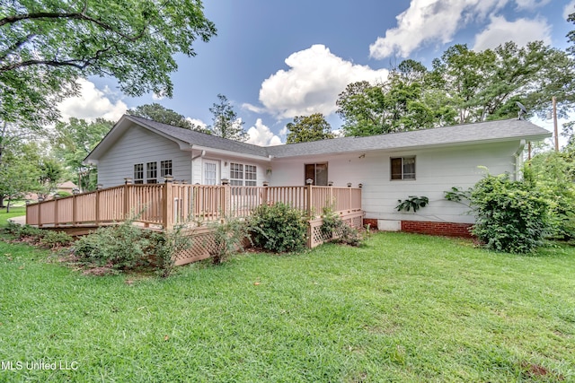 315 Church St, Madison, MS 39110 - back of property with a deck and a yard