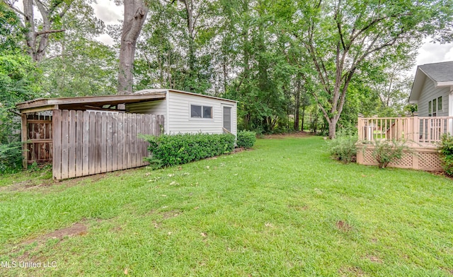 315 Church St, Madison, MS 39110 - view of green lawn featuring a deck
