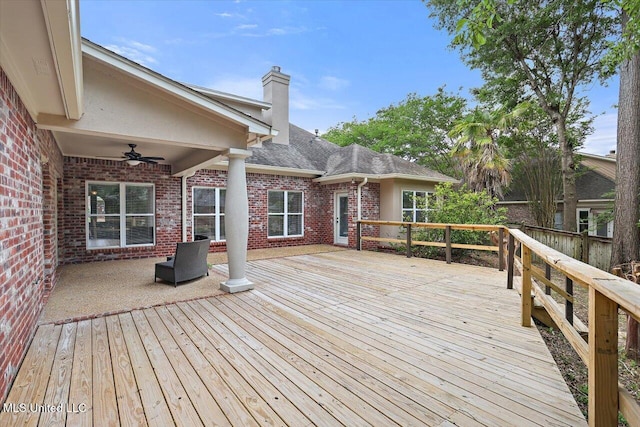 207 Keystone Pl, Brandon, MS 39042 - deck with ceiling fan