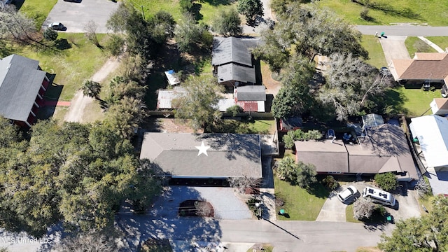 drone / aerial view with a residential view