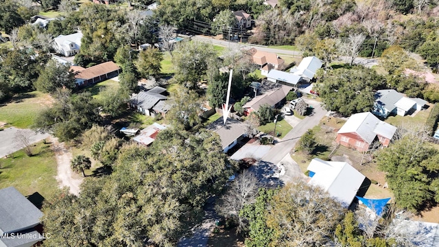 birds eye view of property with a residential view