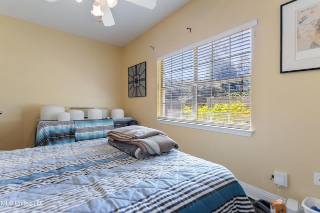 bedroom with baseboards