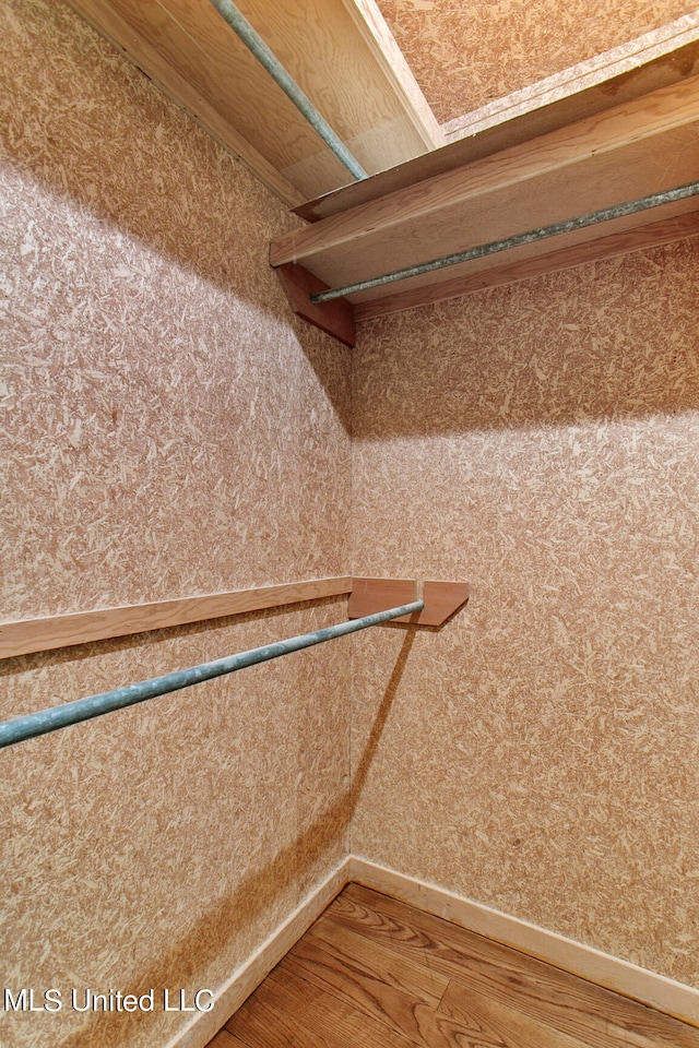 spacious closet with wood-type flooring