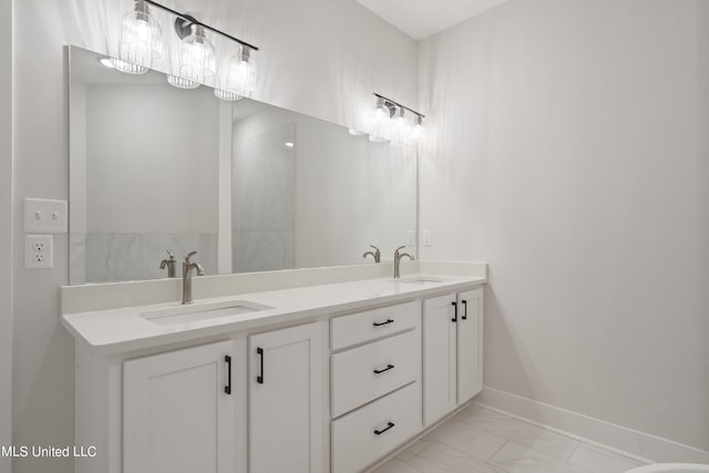 bathroom with vanity