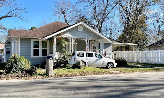 view of front of home with a porch