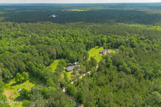 48 Harrell Rd, Hattiesburg, MS 39401 - aerial view of property and surrounding area featuring a forest