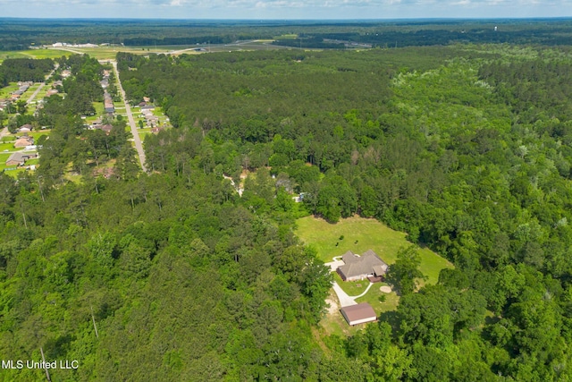 48 Harrell Rd, Hattiesburg, MS 39401 - aerial view of property's location with a heavily wooded area