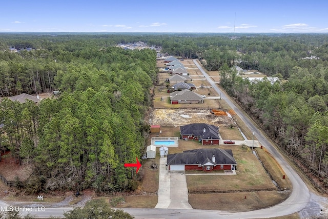 birds eye view of property