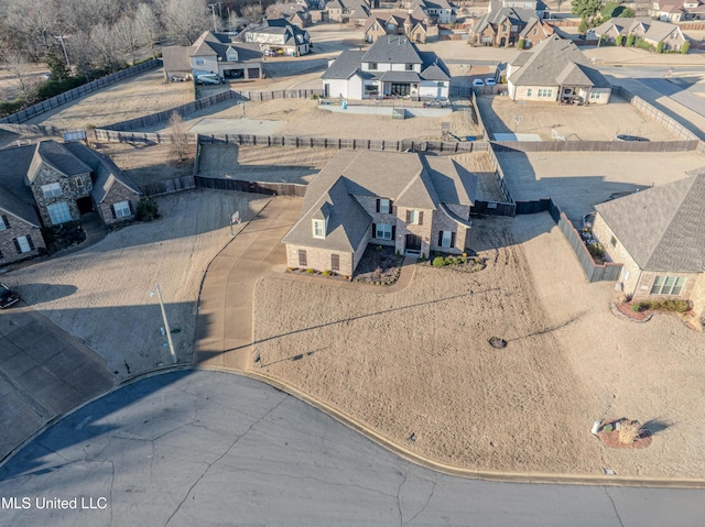 drone / aerial view with a residential view