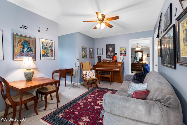 9194 Rosalie Cv, Olive Branch, MS 38654 - living area with a ceiling fan and carpet flooring