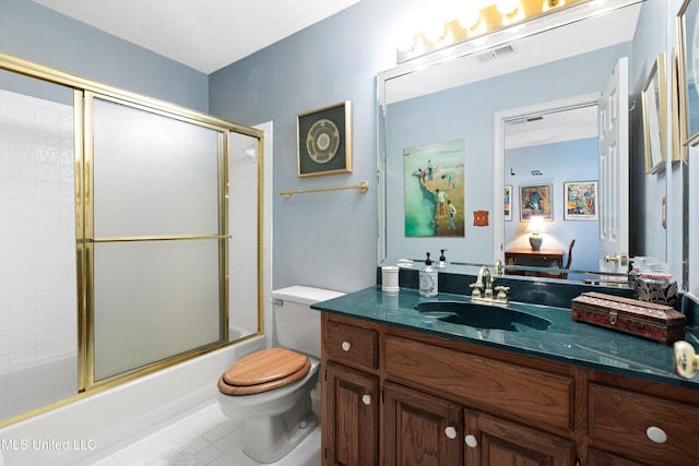 9194 Rosalie Cv, Olive Branch, MS 38654 - full bathroom featuring vanity, shower / bath combination with glass door, and tile patterned floors