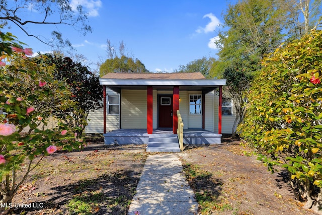 bungalow featuring a porch