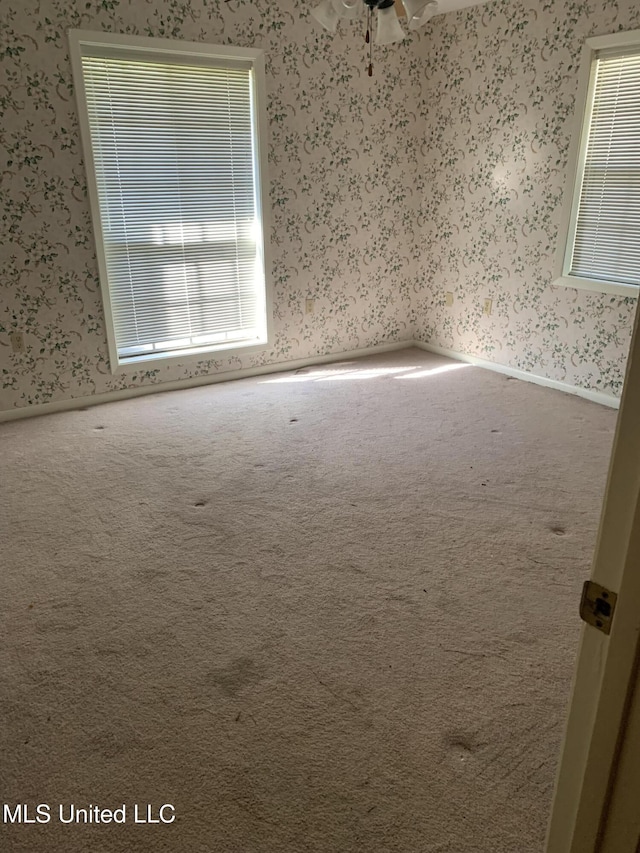 view of carpeted empty room